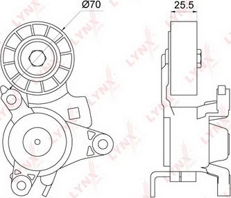 LYNXauto PT-3230 - Ремъчен обтегач, пистов ремък vvparts.bg