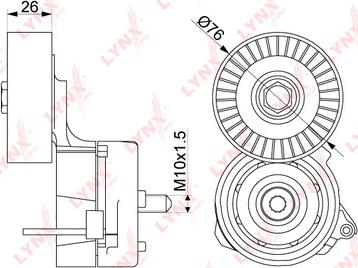 LYNXauto PT-3237 - Ремъчен обтегач, пистов ремък vvparts.bg