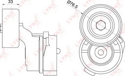 LYNXauto PT-3220 - Ремъчен обтегач, пистов ремък vvparts.bg
