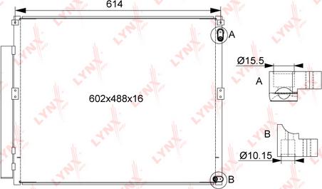 LYNXauto RC-0491 - Кондензатор, климатизация vvparts.bg