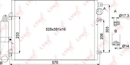 LYNXauto RC-0416 - Кондензатор, климатизация vvparts.bg