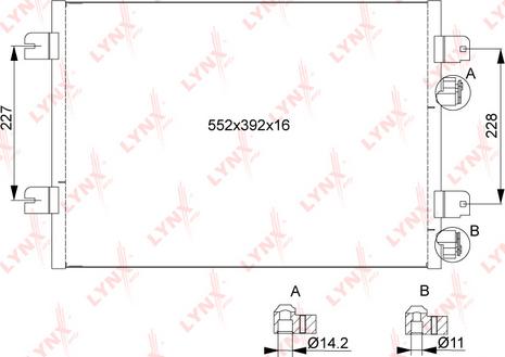 LYNXauto RC-0417 - Кондензатор, климатизация vvparts.bg