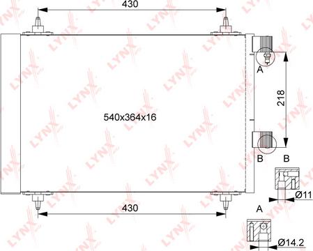 LYNXauto RC-0182 - Кондензатор, климатизация vvparts.bg