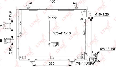 LYNXauto RC-0321 - Кондензатор, климатизация vvparts.bg