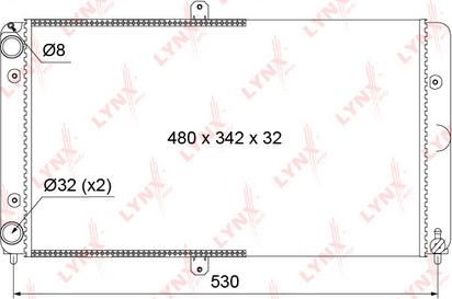 LYNXauto RM-1137 - Радиатор, охлаждане на двигателя vvparts.bg