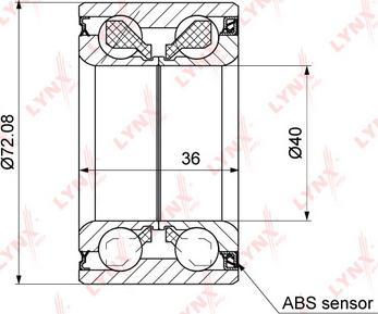 LYNXauto WB-1455 - Комплект колесен лагер vvparts.bg