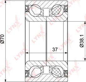 LYNXauto WB-1451 - Комплект колесен лагер vvparts.bg