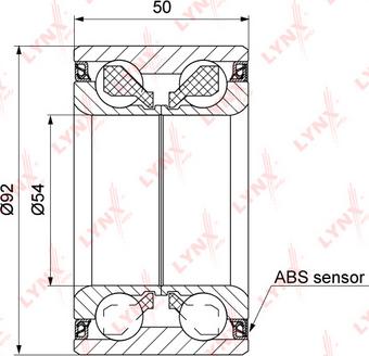 LYNXauto WB-1423 - Комплект колесен лагер vvparts.bg