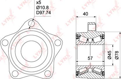 LYNXauto WB-1007 - Комплект колесен лагер vvparts.bg