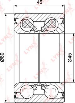 LYNXauto WB-1148 - Комплект колесен лагер vvparts.bg