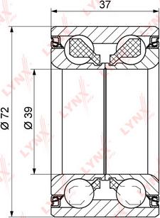 LYNXauto WB-1175 - Комплект колесен лагер vvparts.bg