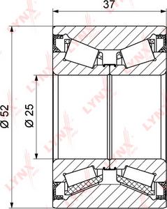 LYNXauto WB-1369 - Комплект колесен лагер vvparts.bg