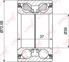 LYNXauto WB-1364 - Комплект колесен лагер vvparts.bg