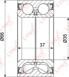 LYNXauto WB-1375 - Комплект колесен лагер vvparts.bg