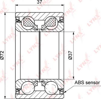 LYNXauto WB-1284 - Комплект колесен лагер vvparts.bg