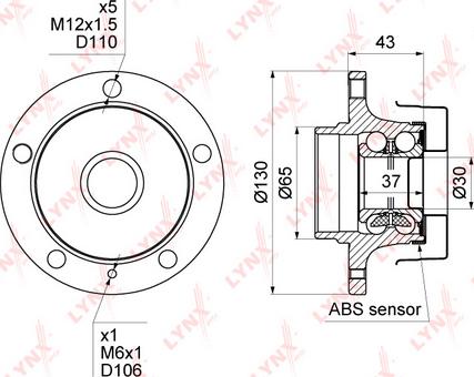 LYNXauto WH-1081 - Комплект колесен лагер vvparts.bg