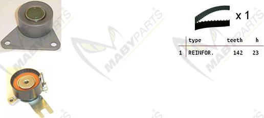 Mabyparts OBK010448 - Комплект ангренажен ремък vvparts.bg