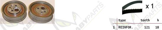 Mabyparts OBK010417 - Комплект ангренажен ремък vvparts.bg