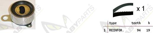 Mabyparts OBK010486 - Комплект ангренажен ремък vvparts.bg