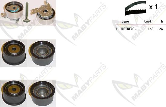 Mabyparts OBK010423 - Комплект ангренажен ремък vvparts.bg