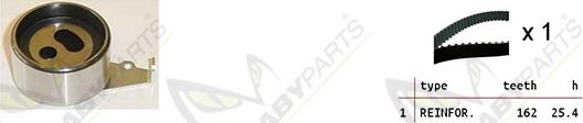 Mabyparts OBK010474 - Комплект ангренажен ремък vvparts.bg