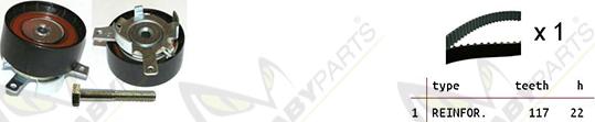 Mabyparts OBK010050 - Комплект ангренажен ремък vvparts.bg