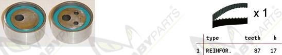 Mabyparts OBK010066 - Комплект ангренажен ремък vvparts.bg