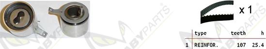 Mabyparts OBK010068 - Комплект ангренажен ремък vvparts.bg