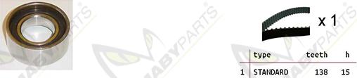 Mabyparts OBK010152 - Комплект ангренажен ремък vvparts.bg