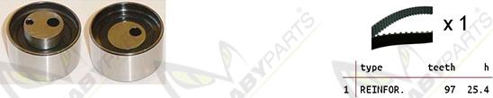 Mabyparts OBK010167 - Комплект ангренажен ремък vvparts.bg