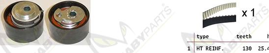 Mabyparts OBK010184 - Комплект ангренажен ремък vvparts.bg