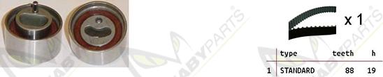 Mabyparts OBK010349 - Комплект ангренажен ремък vvparts.bg