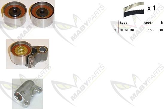 Mabyparts OBK010340 - Комплект ангренажен ремък vvparts.bg