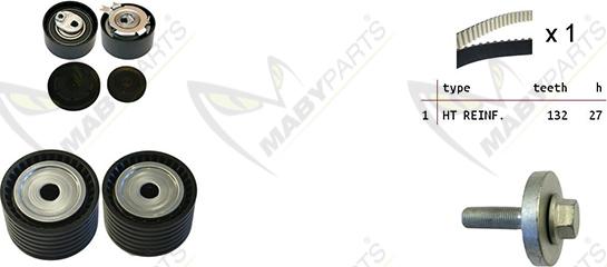 Mabyparts OBK010347 - Комплект ангренажен ремък vvparts.bg