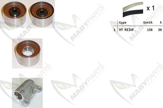 Mabyparts OBK010356 - Комплект ангренажен ремък vvparts.bg