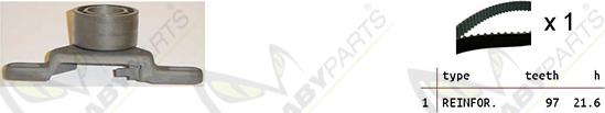 Mabyparts OBK010368 - Комплект ангренажен ремък vvparts.bg