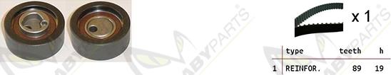 Mabyparts OBK010301 - Комплект ангренажен ремък vvparts.bg