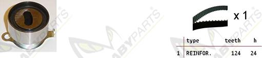 Mabyparts OBK010313 - Комплект ангренажен ремък vvparts.bg