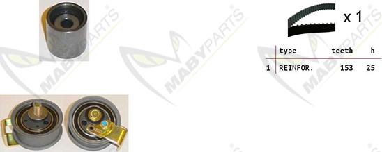 Mabyparts OBK010317 - Комплект ангренажен ремък vvparts.bg