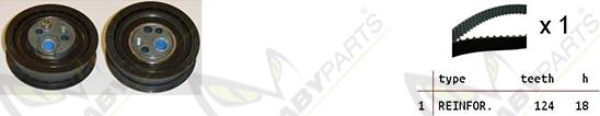 Mabyparts OBK010333 - Комплект ангренажен ремък vvparts.bg