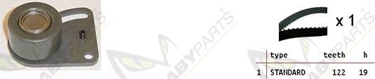 Mabyparts OBK010324 - Комплект ангренажен ремък vvparts.bg