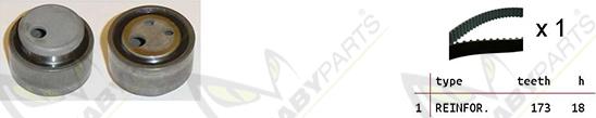 Mabyparts OBK010216 - Комплект ангренажен ремък vvparts.bg