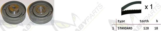 Mabyparts OBK010285 - Комплект ангренажен ремък vvparts.bg