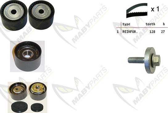 Mabyparts OBK010224 - Комплект ангренажен ремък vvparts.bg