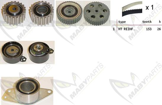 Mabyparts OBK010223 - Комплект ангренажен ремък vvparts.bg