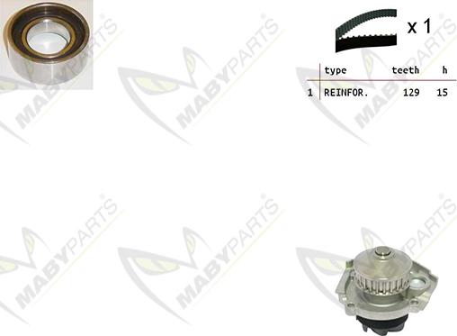 Mabyparts OBKWP0059 - Водна помпа+ к-кт ангренажен ремък vvparts.bg