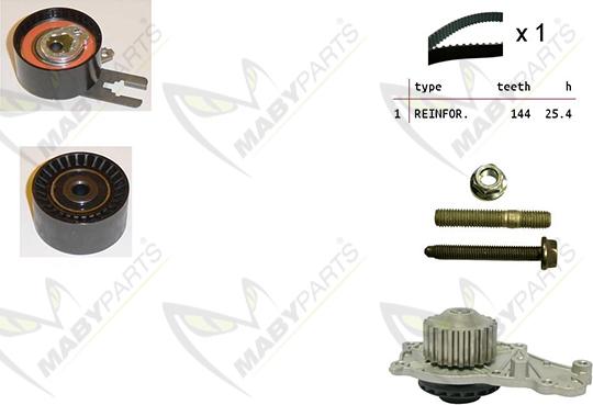 Mabyparts OBKWP0051 - Водна помпа+ к-кт ангренажен ремък vvparts.bg