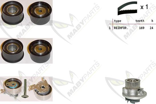 Mabyparts OBKWP0146 - Водна помпа+ к-кт ангренажен ремък vvparts.bg