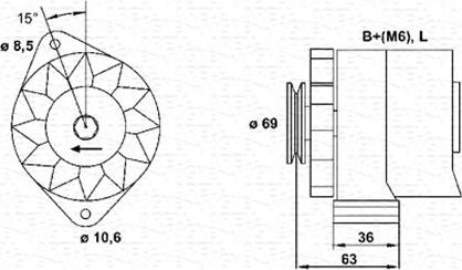 Magneti Marelli 944346033010 - Генератор vvparts.bg