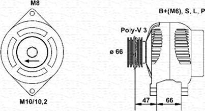 Magneti Marelli 944356935010 - Генератор vvparts.bg